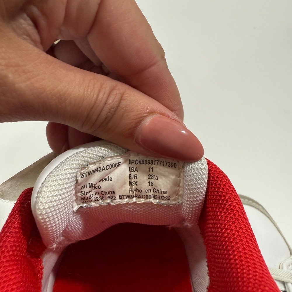 Wonder Nation Toddler White Gray Red Hook/Loop/Lace Shoes Sneakers Size 11 - Picture 8 of 10